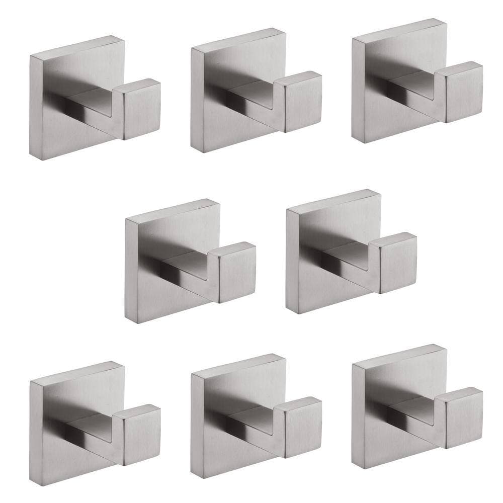 Lukvuzo 8-Pack Stainless Steel Wall Mounted Towel Hooks Coat Hooks in Brushed Nickel (1)