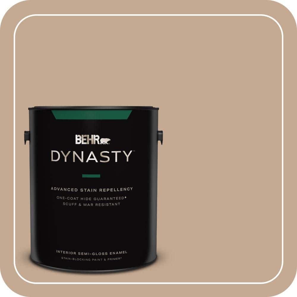 BEHR DYNASTY 1 gal. #MQ2-40 French Pastry One-Coat Hide Semi-Gloss Enamel Interior Stain-Blocking Paint & Primer