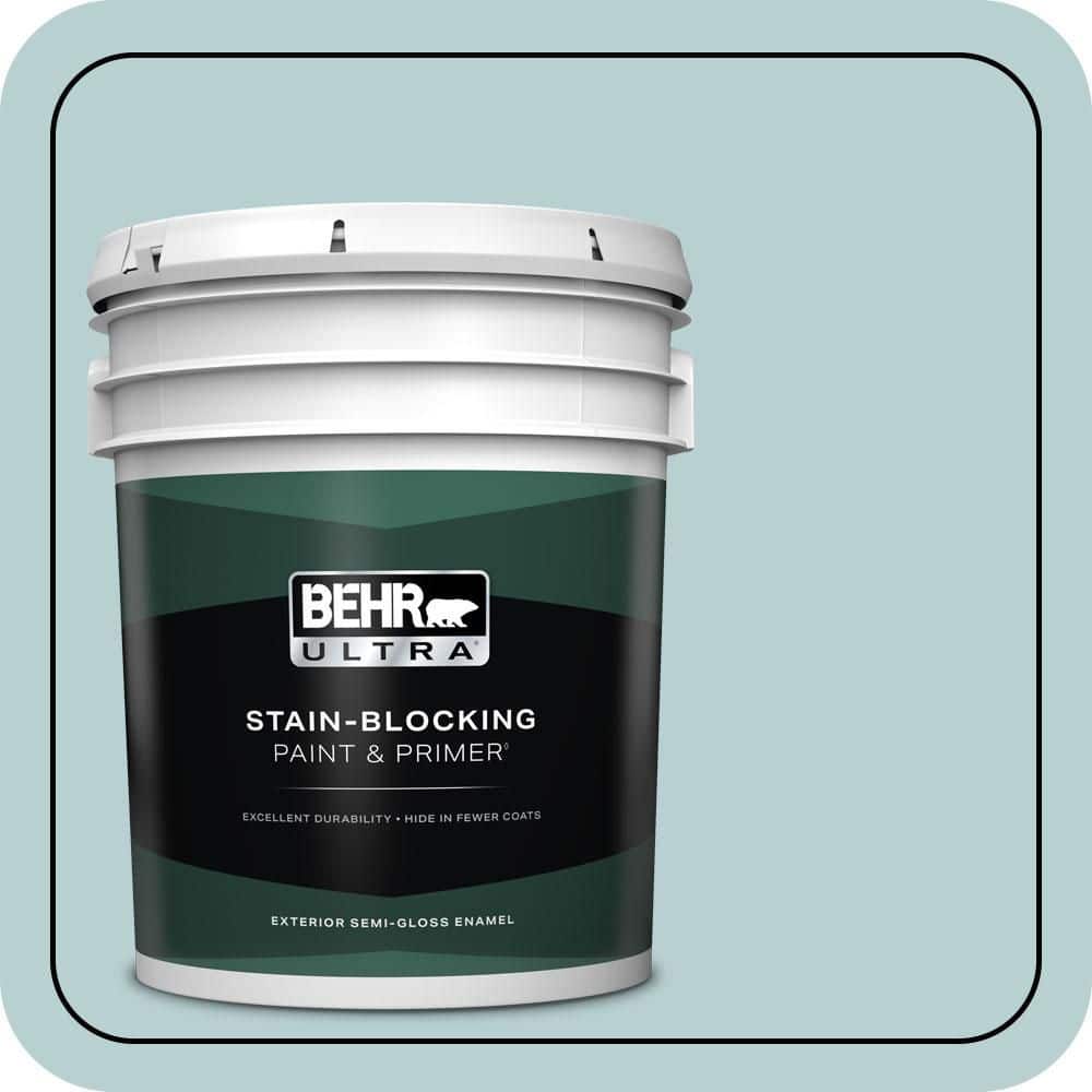 BEHR ULTRA 5 gal. #S440-2 Malaysian Mist Semi-Gloss Enamel Exterior Paint & Primer