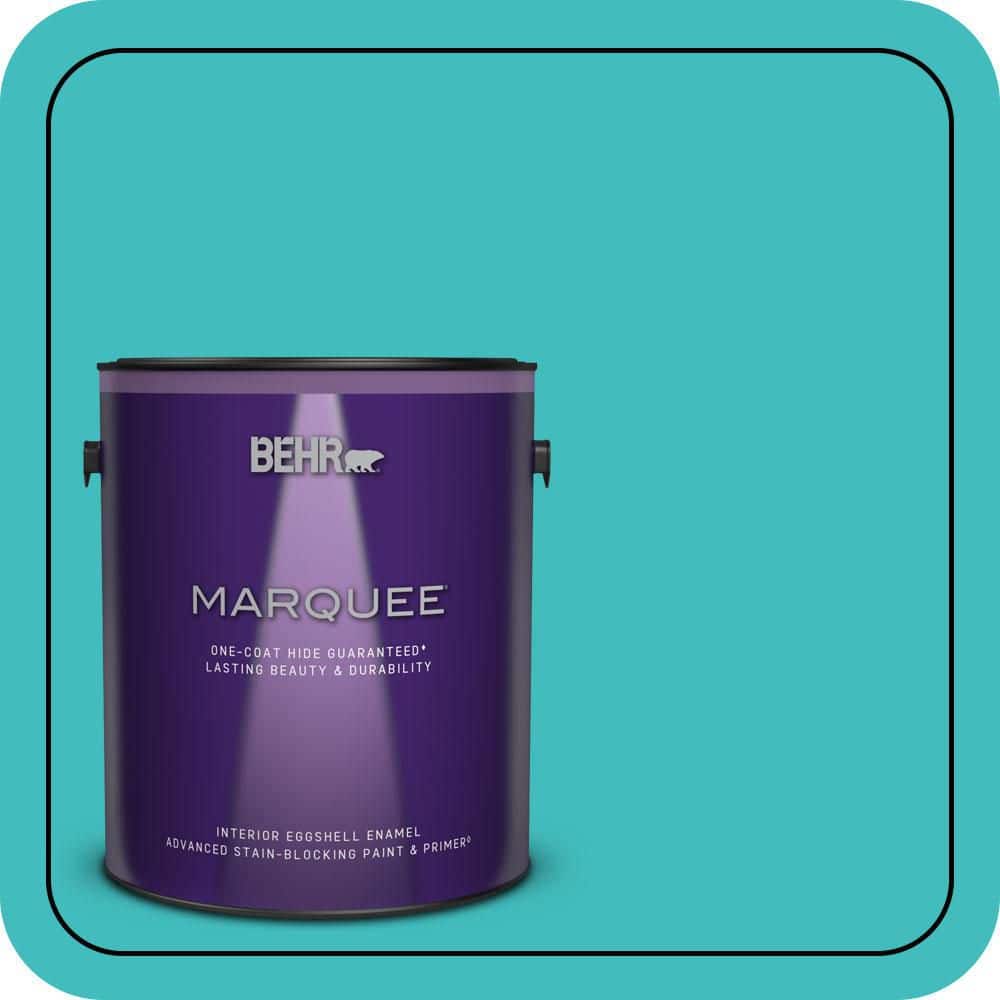 BEHR MARQUEE 1 gal. #P460-4 Lagoon Rock Eggshell Enamel Interior Paint & Primer
