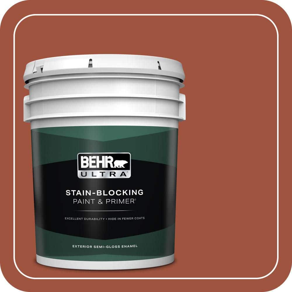 BEHR ULTRA 5 gal. #MQ1-25 Kalahari Sunset Semi-Gloss Enamel Exterior Paint & Primer