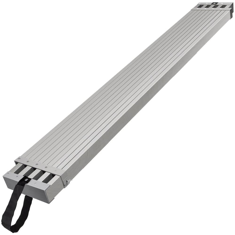 Helhom 9-15 ft. Telescoping Aluminum Work Plank, Skid Proof Platform Extension Staging Plank for Scaffold Ladder Accessories (1)