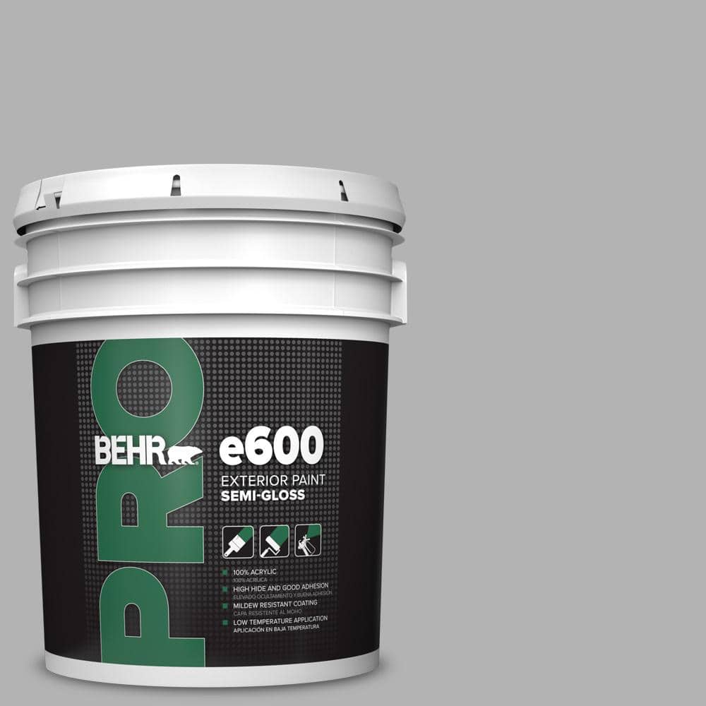 BEHR PRO 5 gal. #770E-3 Pewter Mug Semi-Gloss Exterior Paint