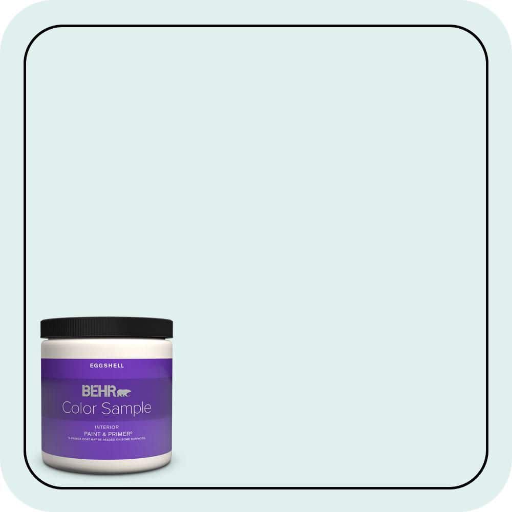 BEHR PREMIUM PLUS 8 oz. #500C-1 Himalayan Mist Eggshell Enamel Interior Paint & Primer Color Sample