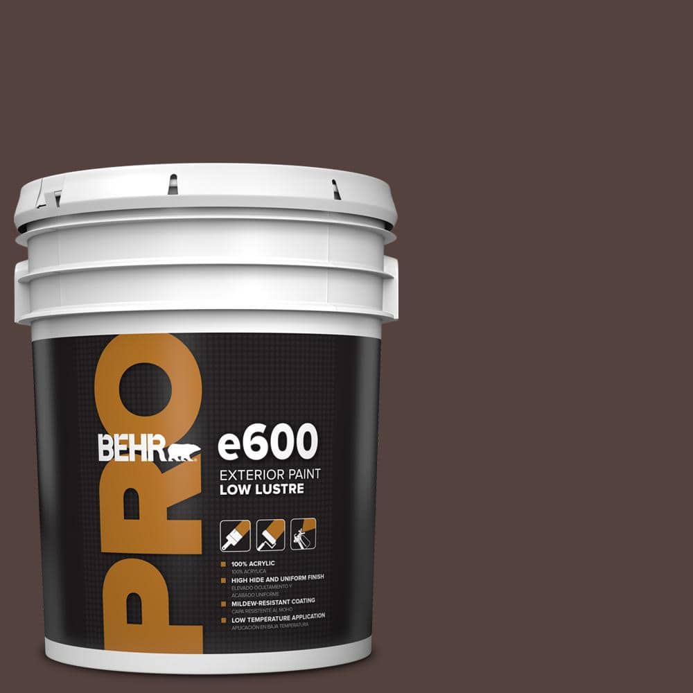 BEHR PRO 5 gal. #BNC-21 Double Espresso Low Luster Exterior Paint