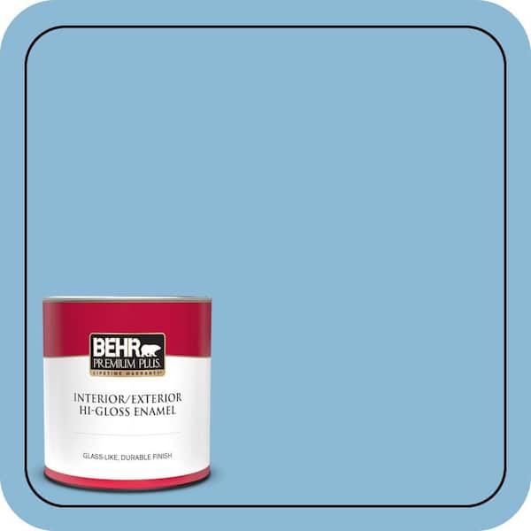 BEHR PREMIUM PLUS 1 qt. #MQ5-55 Simply Posh Hi-Gloss Enamel Interior/Exterior Paint & Primer (2)