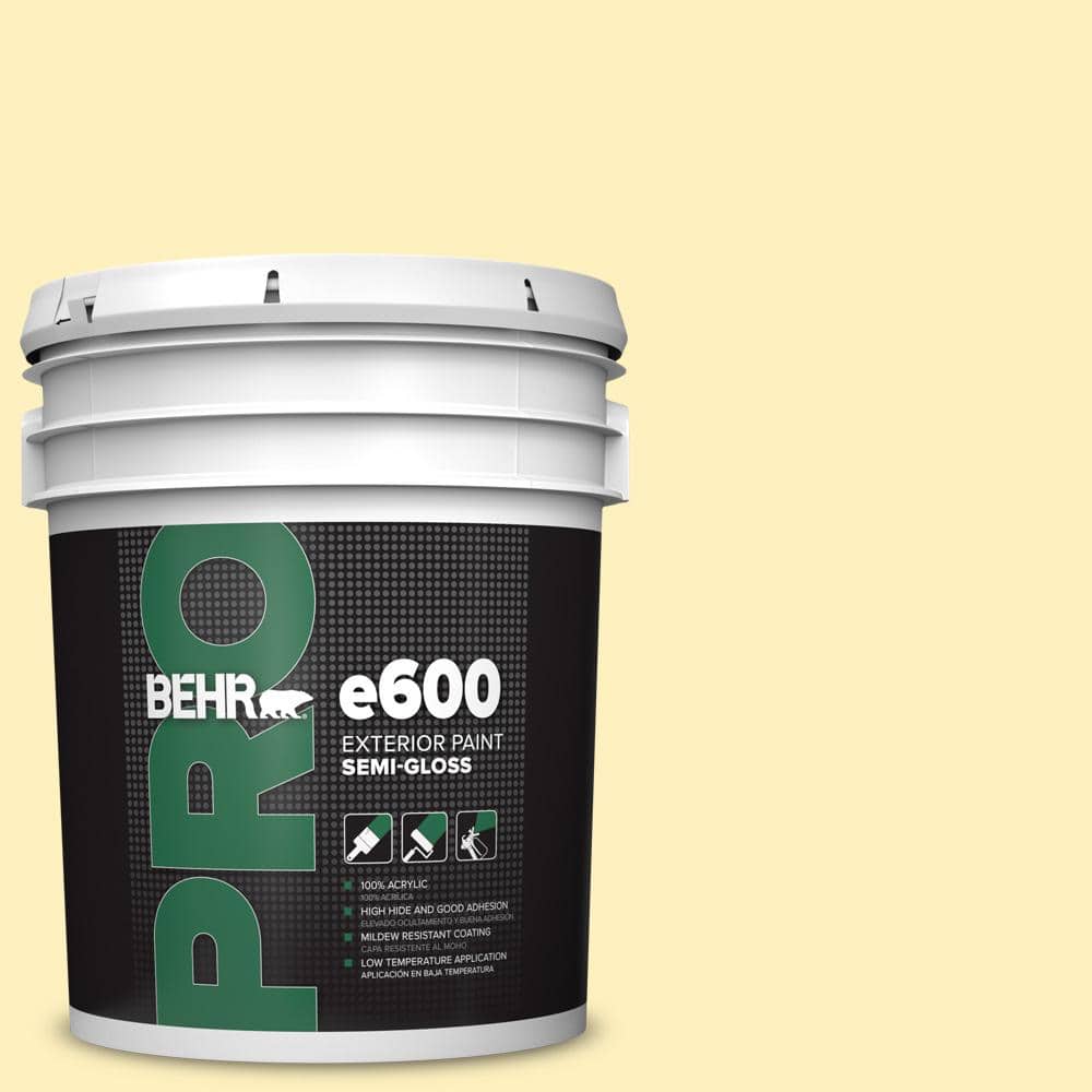 BEHR PRO 5 gal. #P300-2 Meringue Semi-Gloss Exterior Paint