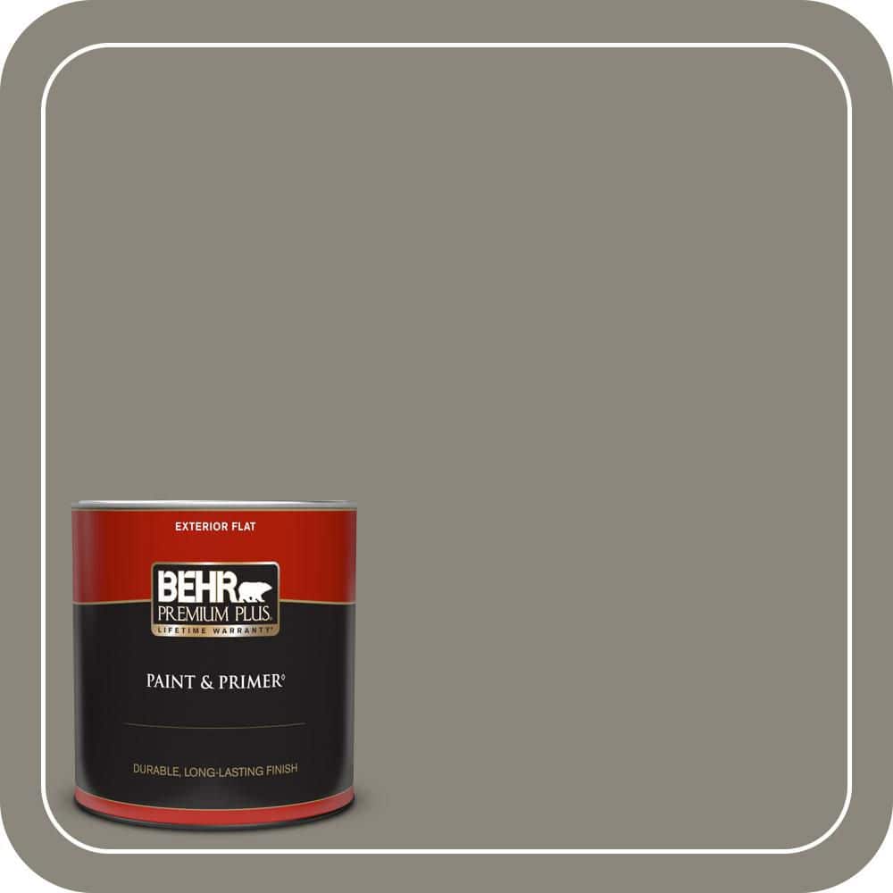 BEHR PREMIUM PLUS 1 qt. #T12-11 Compass Flat Exterior Paint & Primer