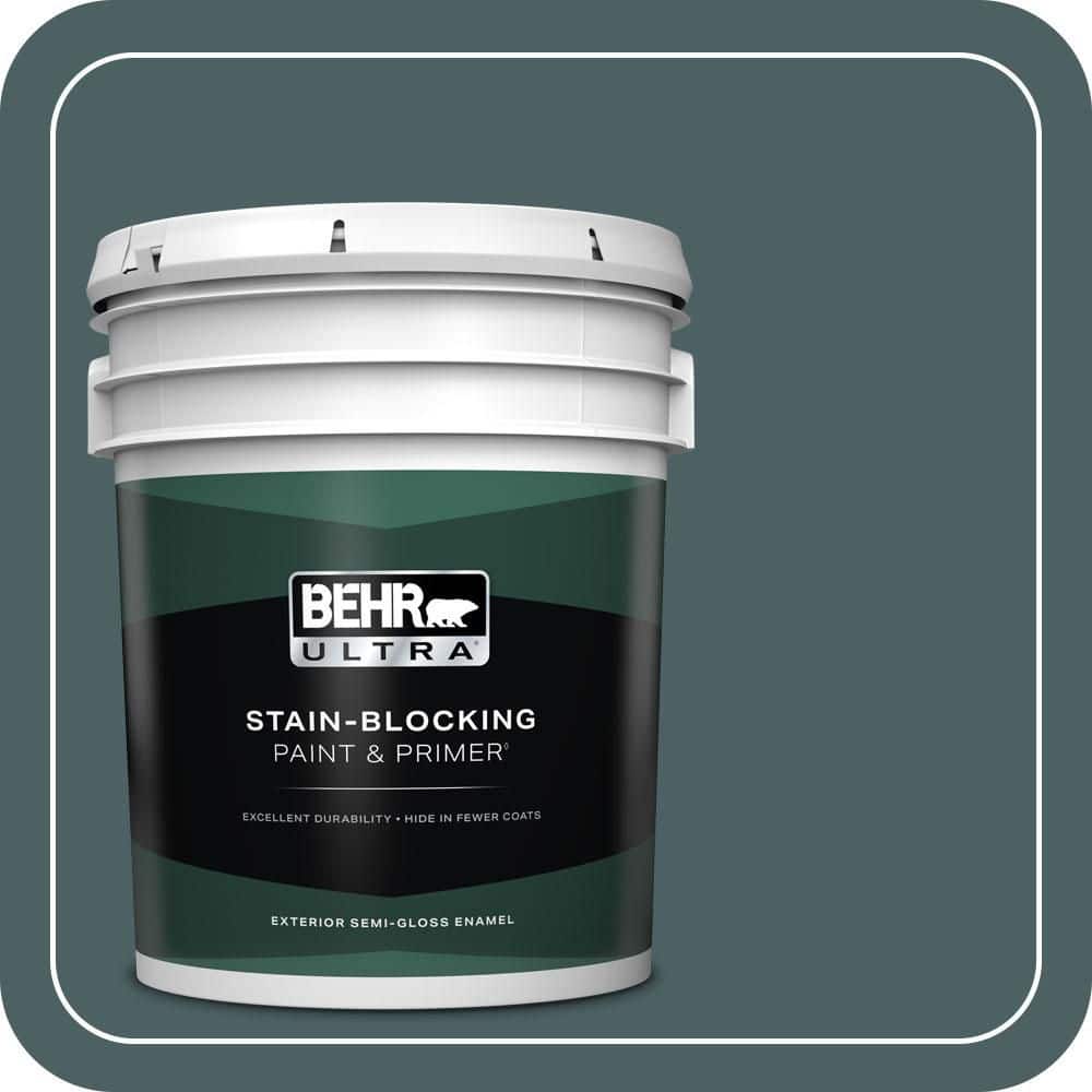 BEHR ULTRA 5 gal. #PPU12-20 Underwater color Semi-Gloss Enamel Exterior Paint & Primer