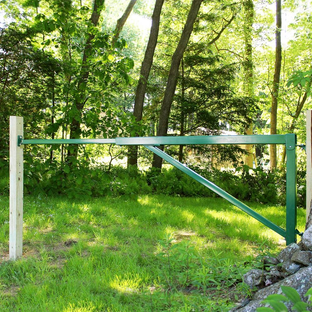 Garden Craft 12 ft. x 3 ft. Green Metal Barrier Fence Gate (3)