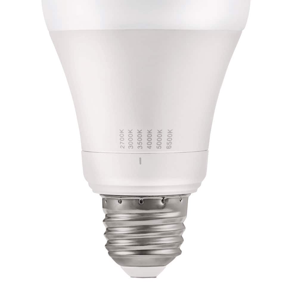 EcoSmart 40-Watt Equivalent A19 E26 Base Dimmable LED Light Bulb with Selectable Color Temperature (4-Pack) (4)