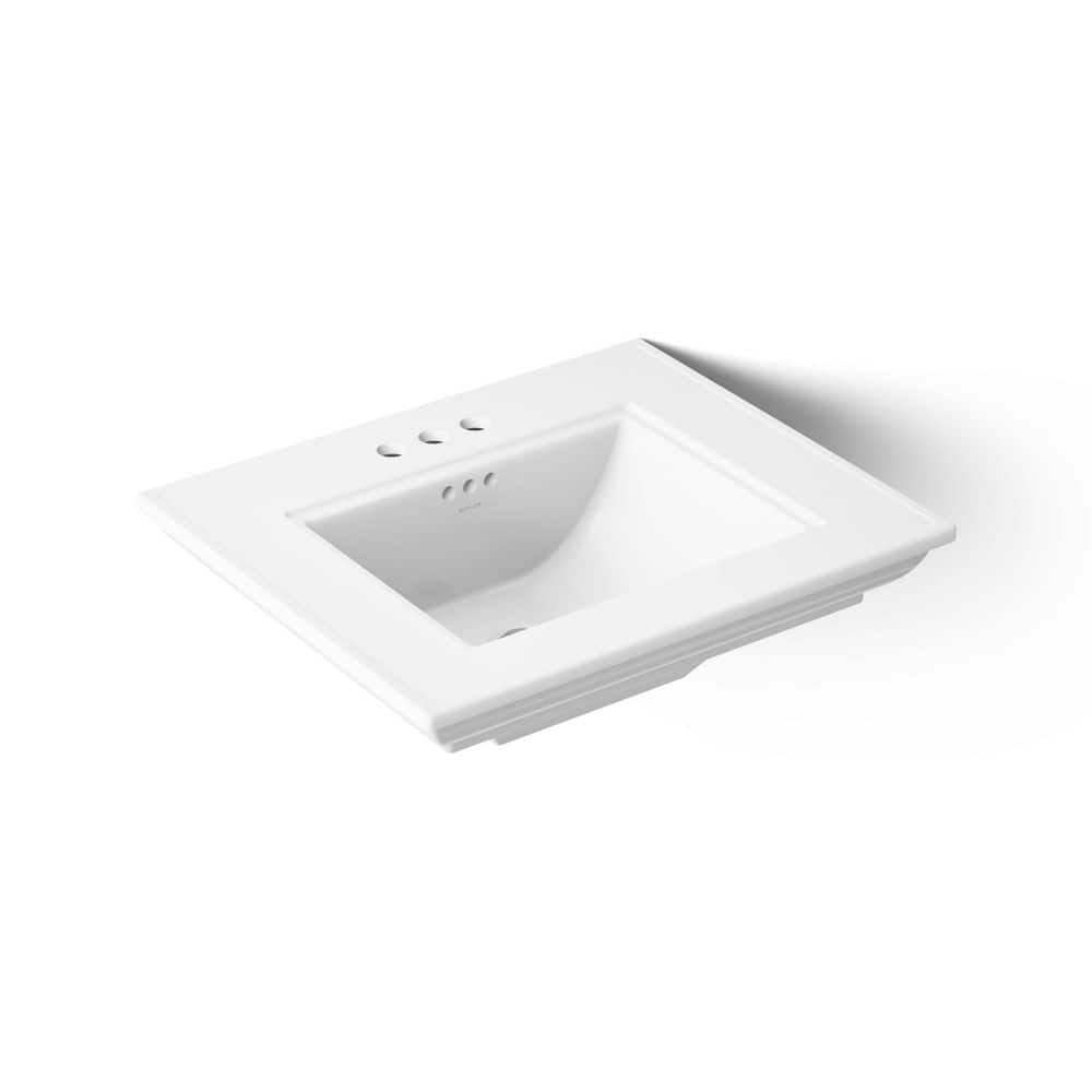 KOHLER Memoirs 24.5 in. x 20.5 in. Console Sink in White Fireclay (2)