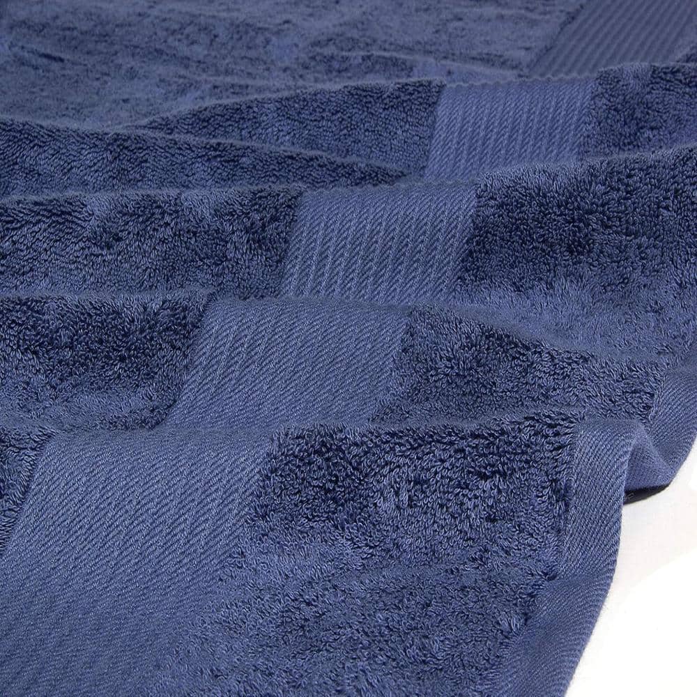 Unbranded 6-Piece Luxury Cotton Bath Towel Set, 56"L x 34"W - Denim (3)