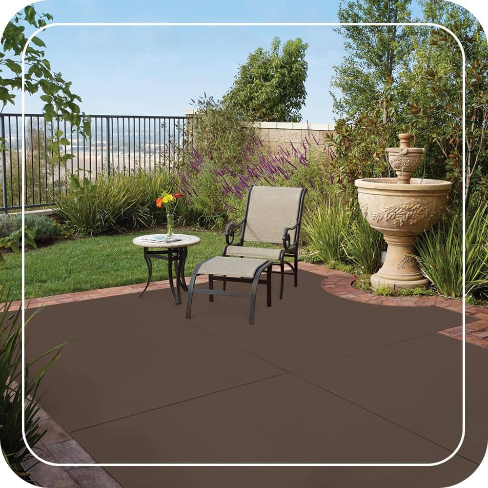 BEHR PREMIUM 1 gal. #PFC-35 Rich Brown Solid Color Flat Interior/Exterior Concrete Stain (3)