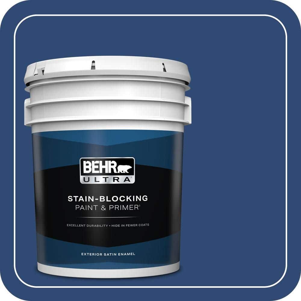 BEHR ULTRA 5 gal. #S-H-590 Sailboat Satin Enamel Exterior Paint & Primer