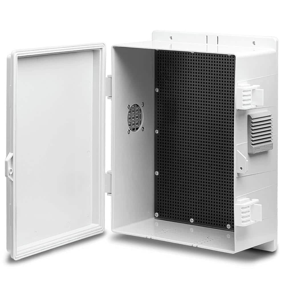Yichuhaoxi Outdoor Electrical Junction Box, ABS Water Resistant Enclosure with Internal Mounting Panel and Hinged Cover (1)
