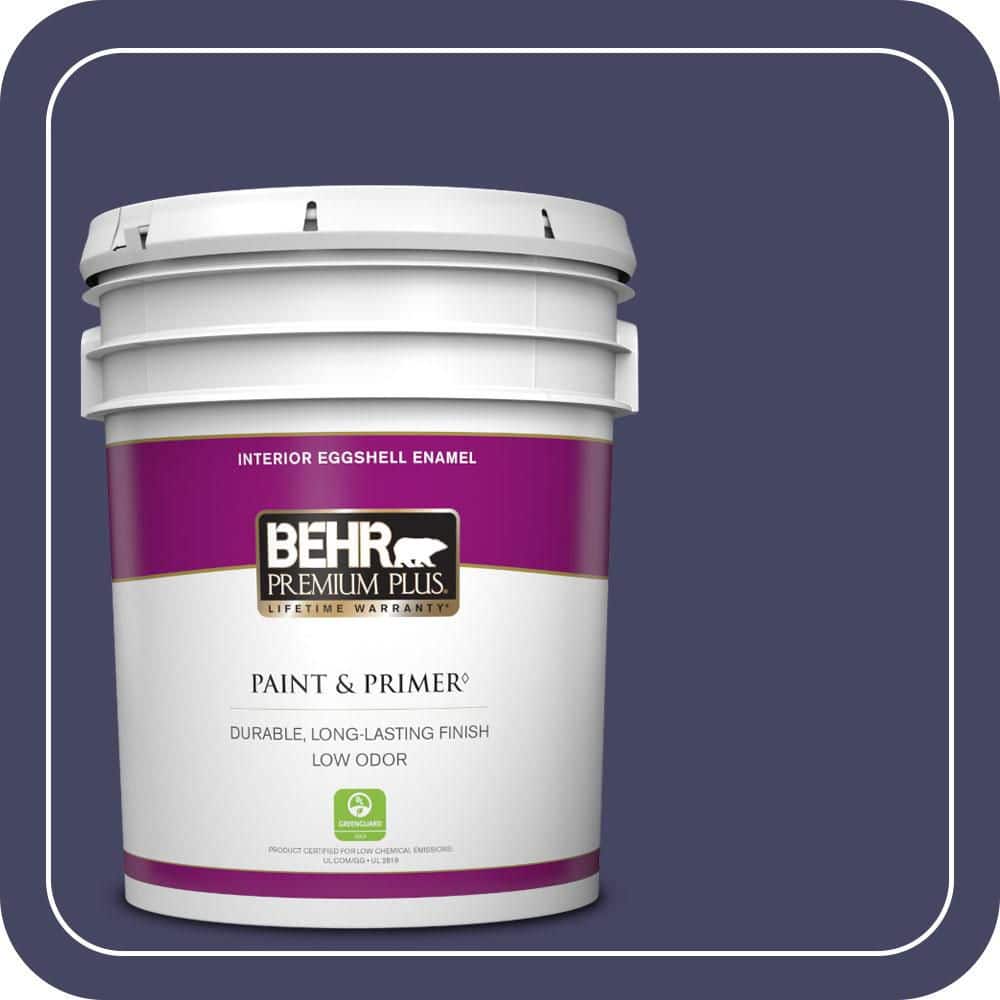 BEHR PREMIUM PLUS 5 gal. #S-H-630 Lunar Eclipse Eggshell Enamel Low Odor Interior Paint & Primer