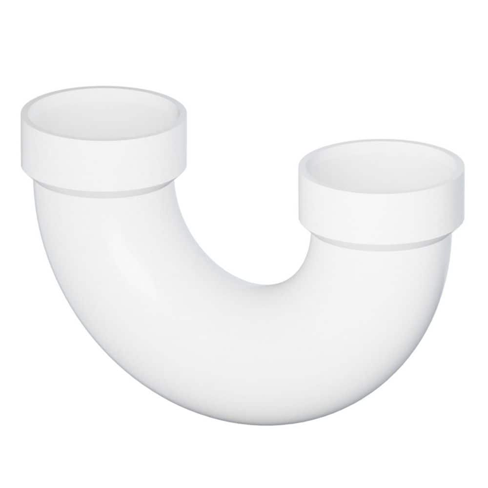 PLUMBFLEX 1-1/2 in. PVC DWV P-Trap w/ Solvent Weld Joint H x H, White PVC Drain, Waste and Vent Fitting, (25 Pack)