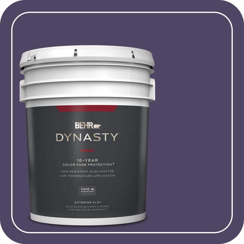 BEHR DYNASTY 5 gal. #S-H-650 Berry Charm Flat Exterior Stain-Blocking Paint & Primer