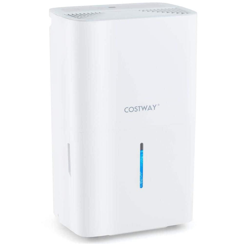 Costway 150 pt. 7000 sq. ft. Dehumidifier in White with Pump with 24H Timer LED Display Large Water Tank (1)