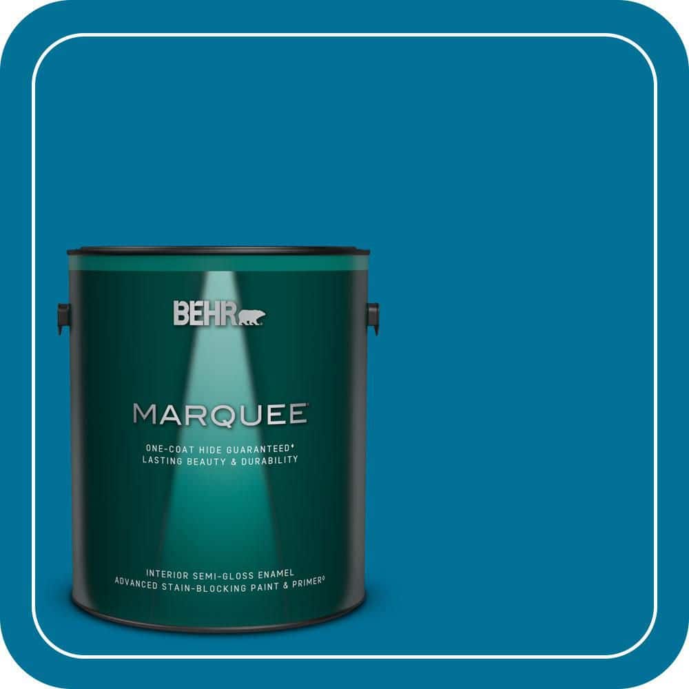 BEHR MARQUEE 1 gal. #S-G-530 Glacier Lake Semi-Gloss Enamel Interior Paint & Primer