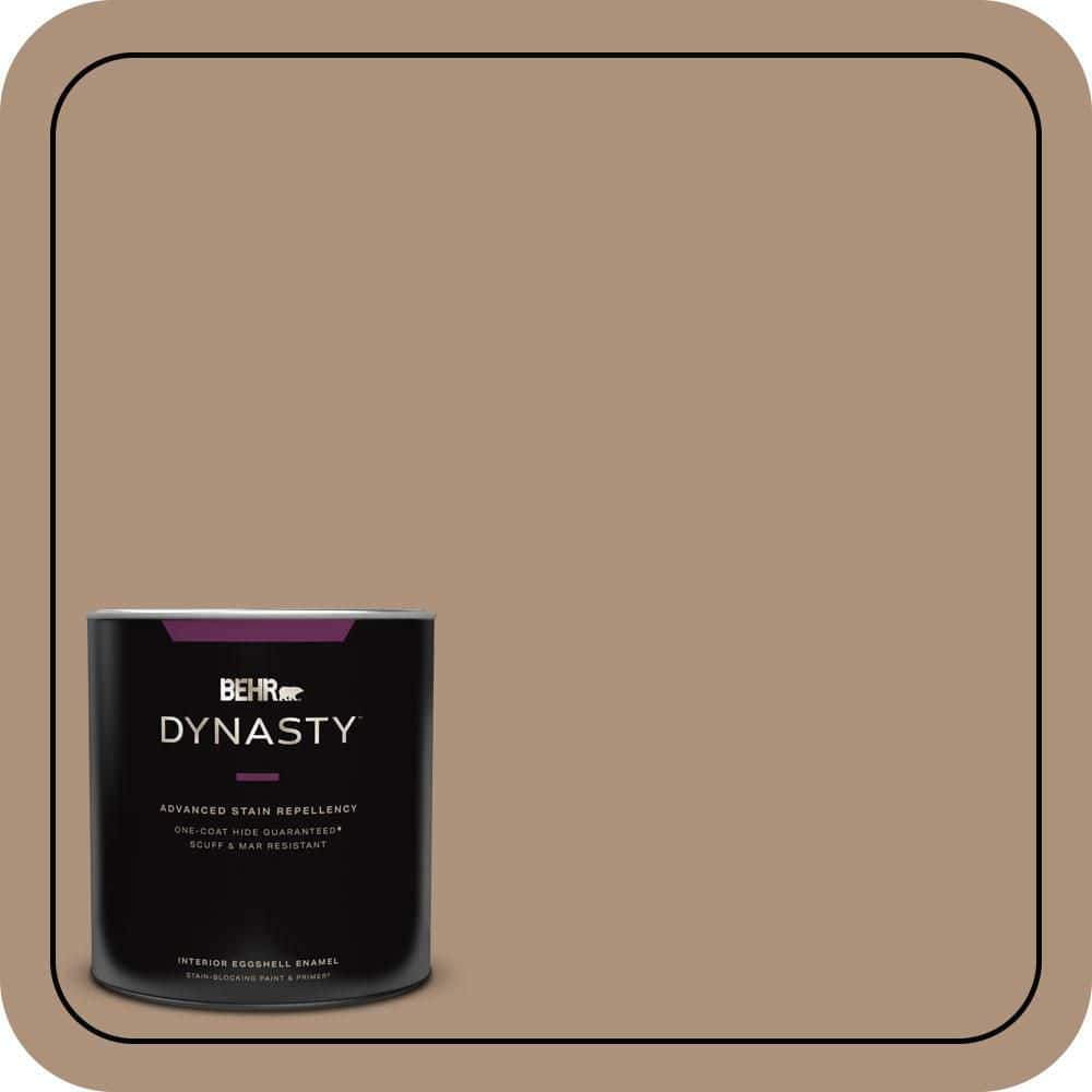 BEHR DYNASTY 1 qt. #PPU4-04 Soft Chamois One-Coat Hide Eggshell Enamel Interior Stain-Blocking Paint and Primer