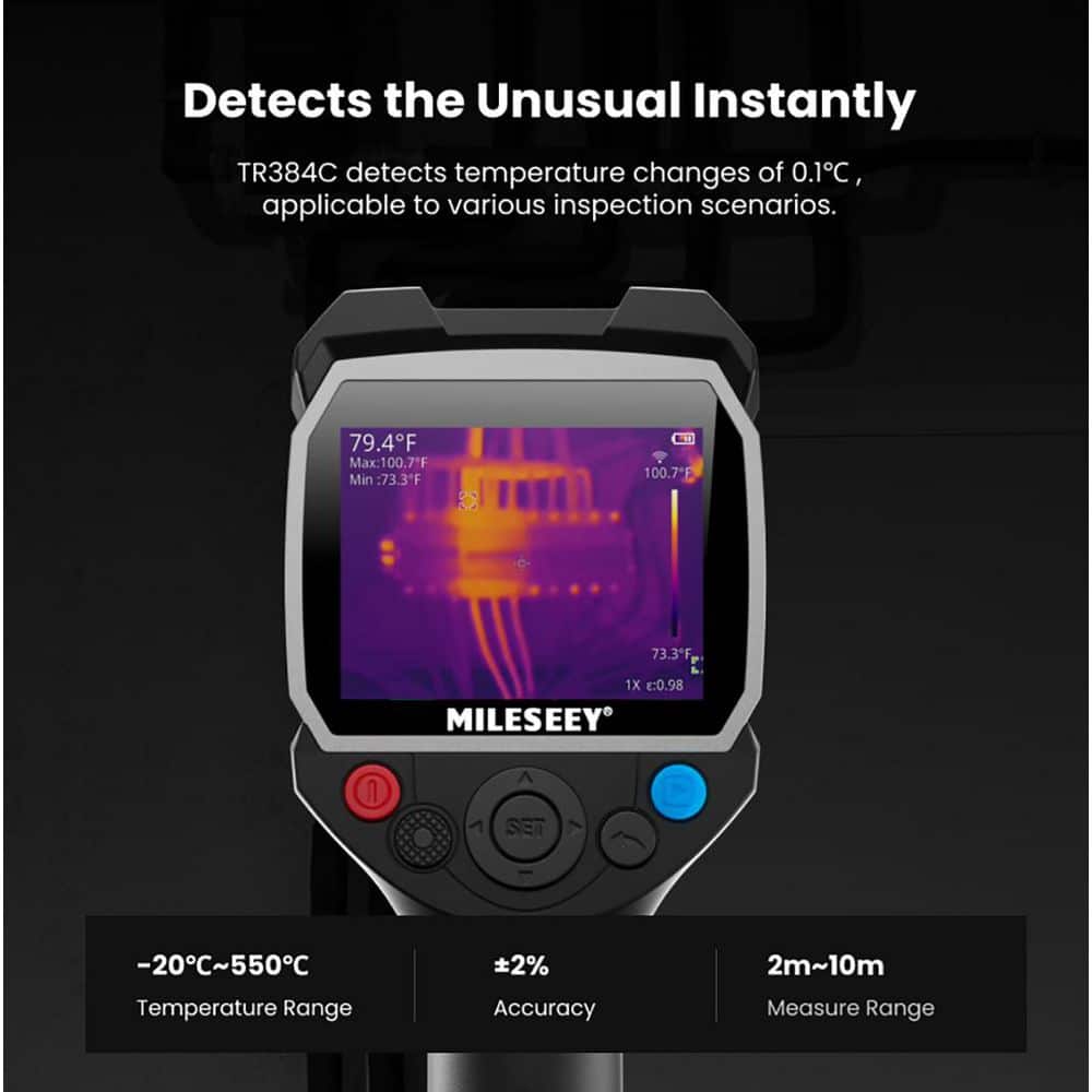 MILESEEY TR384C Thermal Imaging Camera with Laser Measure and GPS, Ideal for HVAC, Electrical and Outdoor Utility Inspections (2)