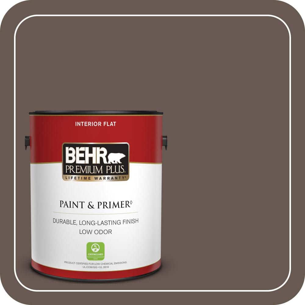 BEHR PREMIUM PLUS 1 gal. #MQ2-44 Museum Flat Low Odor Interior Paint & Primer