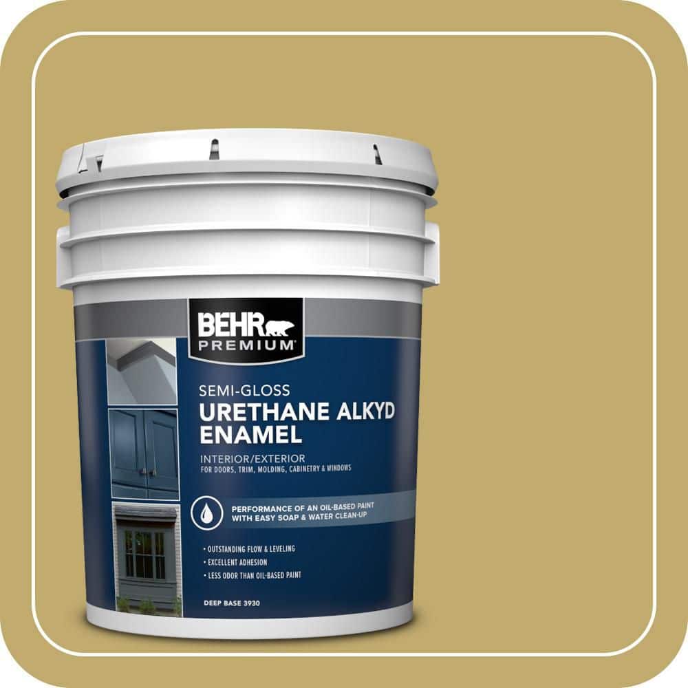 BEHR PREMIUM 5 gal. #M310-5 Chilled Wine Urethane Alkyd Semi-Gloss Enamel Interior/Exterior Paint