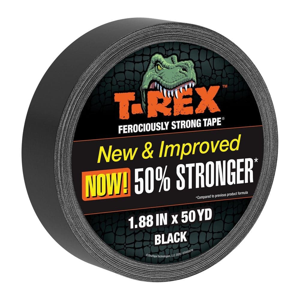 T-REX 1.88 in. x 50 yds. Black Duct Tape