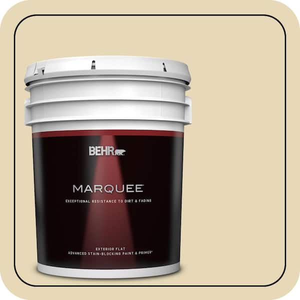 BEHR MARQUEE 5 gal. #PPU8-13 Lemon Balm Flat Exterior Paint & Primer (2)