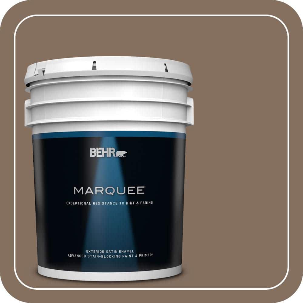 BEHR MARQUEE 5 gal. #N230-6 Whiskey Barrel Satin Enamel Exterior Paint & Primer