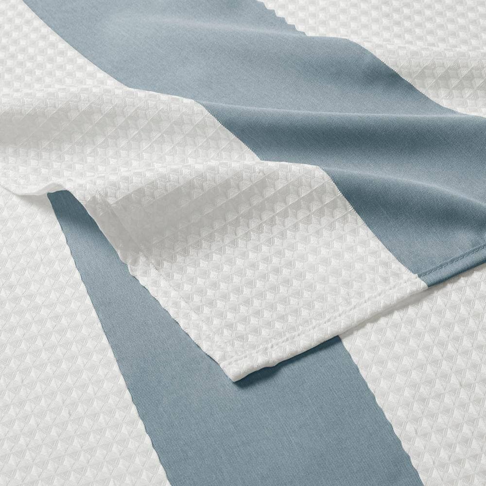 Unbranded 72 in. W. x 72 in. L Blue Shower Curtain with 3M Treatment (3)