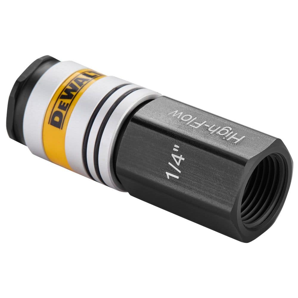 DEWALT 3/8 in. Female NPT-1/4 in. Body Flow High Flow Coupler (1)