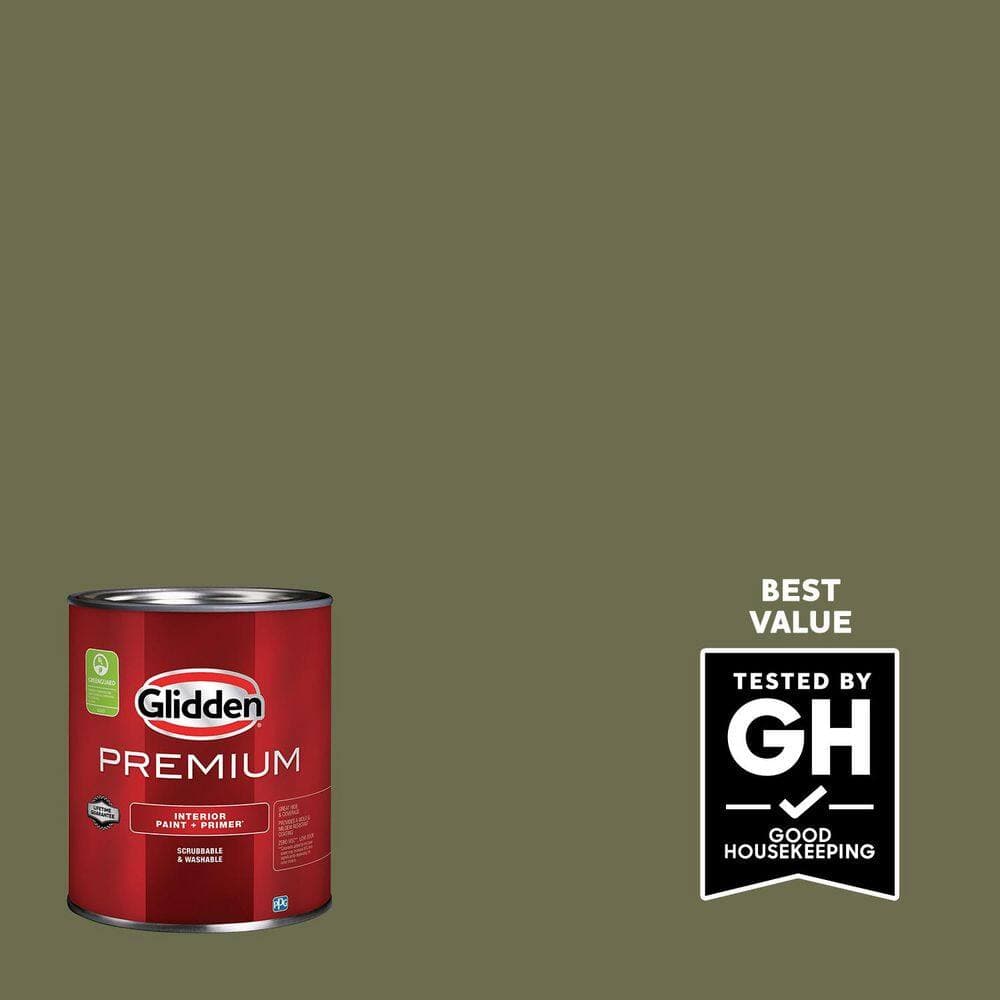 Glidden Premium 1 qt. PPG1123-7 Rustling Leaves Satin Interior Paint (1)