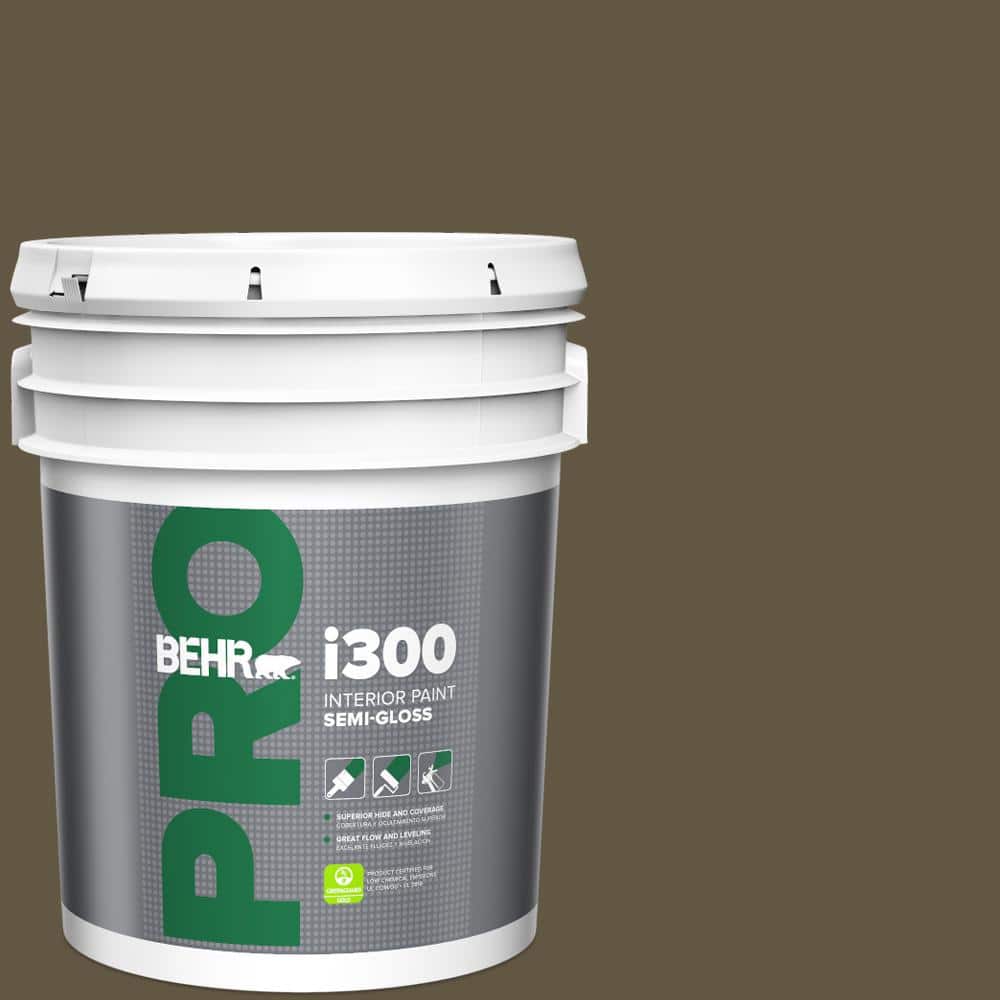 BEHR PRO 5 gal. #S-H-750 Mountain Trail Semi-Gloss Interior Paint