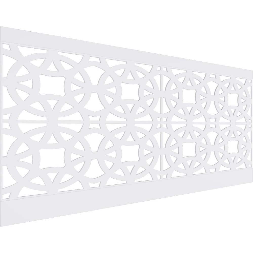 Ekena Millwork 44 in. H x 94-1/2 in. W 28.92 sq. ft. Brownsville PVC Wainscot Paneling Kit (1)