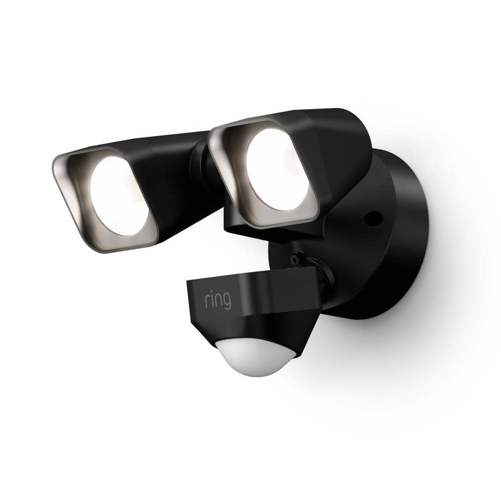 Ring Floodlight Wired - Outdoor Smart Lighting with Adjustable Motion Detection, Integrated LEDs, 2000 Lumens, Black (2)