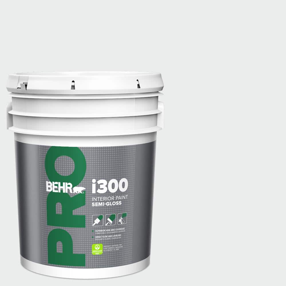 BEHR PRO 5 gal. #BWC-12 Vibrant White Semi-Gloss Interior Paint