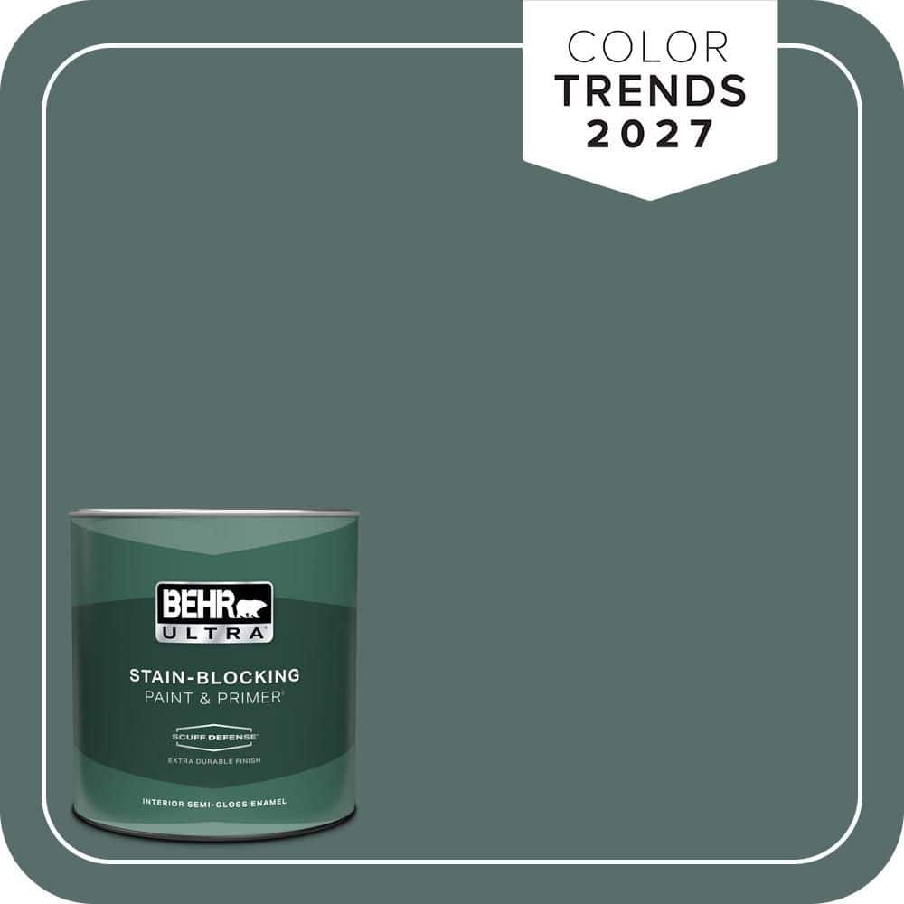 BEHR ULTRA 1 qt. #N430-6A Hidden Gem Extra Durable Semi-Gloss Enamel Interior Paint and Primer