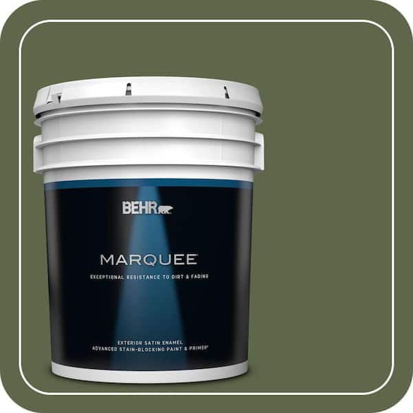 BEHR PREMIUM PLUS #410F-7 Fiddle Leaf Enamel Low Odor & Primer (2)