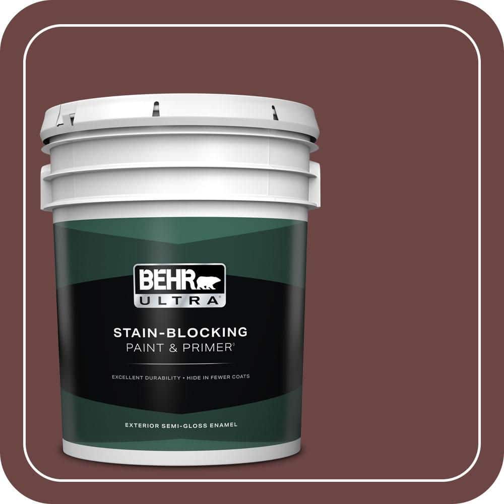 BEHR ULTRA 5 gal. #QE-08 Oxford Semi-Gloss Enamel Exterior Paint & Primer