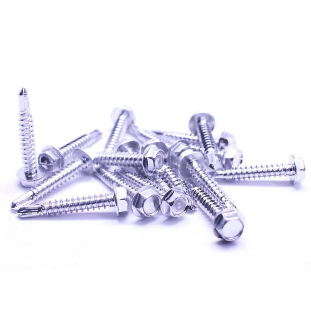 FOREVERBOLT #6 x 1/2 in. Hex Head Stainless Steel Self Drilling Sheet Metal Screws Treated with NL-19 (100-Pack) (1)