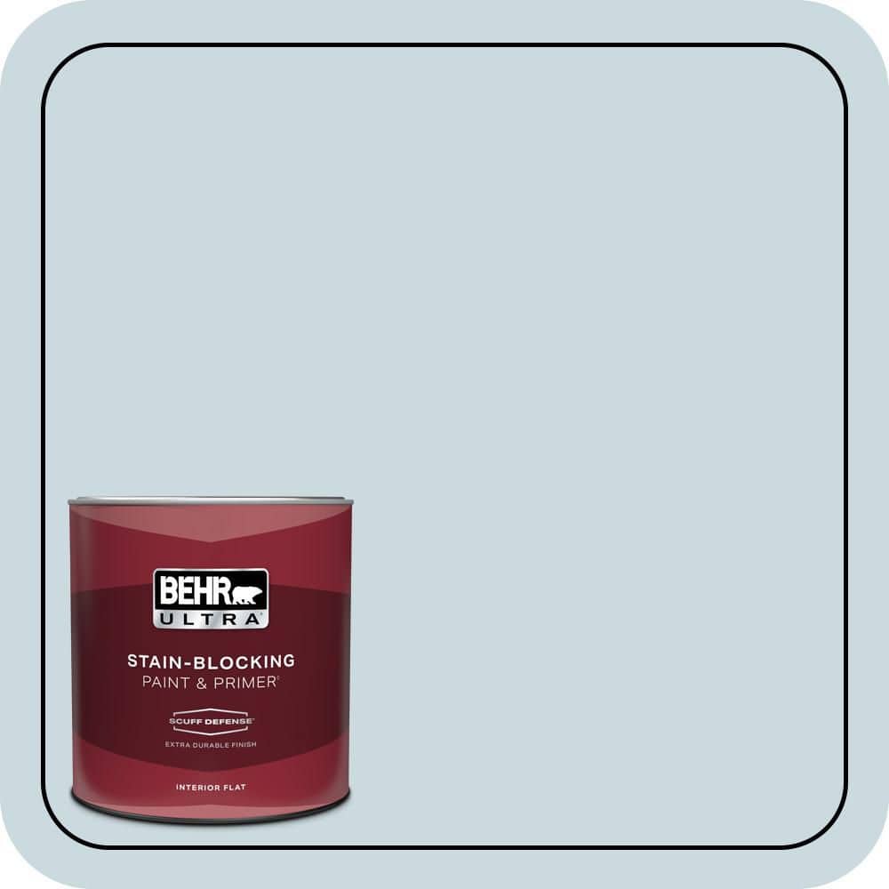 BEHR ULTRA 1 qt. #MQ3-53 Sky Light View Extra Durable Flat Interior Paint & Primer