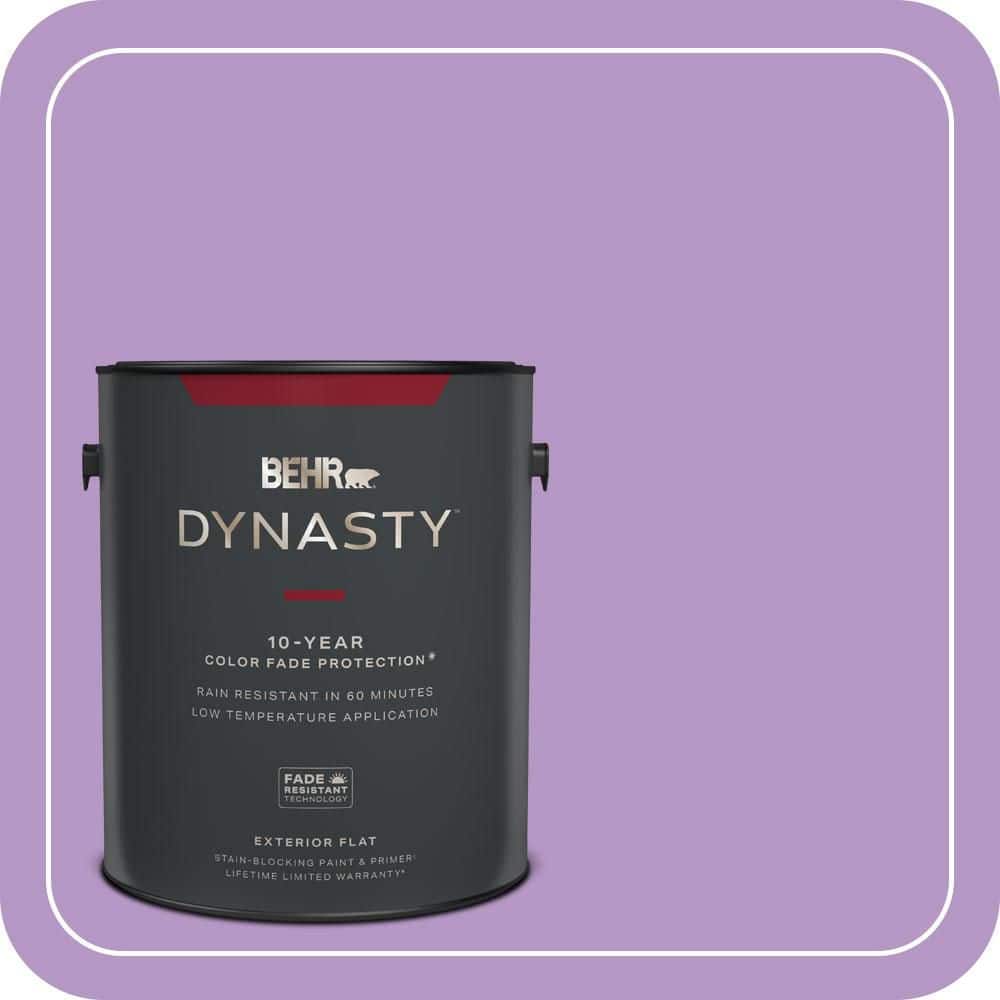 BEHR DYNASTY 1 gal. #660B-5 Atlantic Tulip Flat Exterior Stain-Blocking Paint & Primer