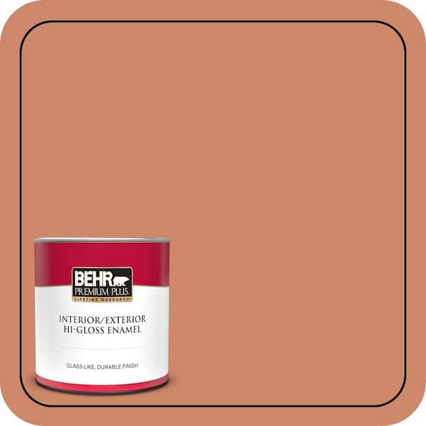 BEHR PREMIUM PLUS #230D-5 Aztec Brick Flat Interior/Exterior Paint & Primer Color Sample (3)