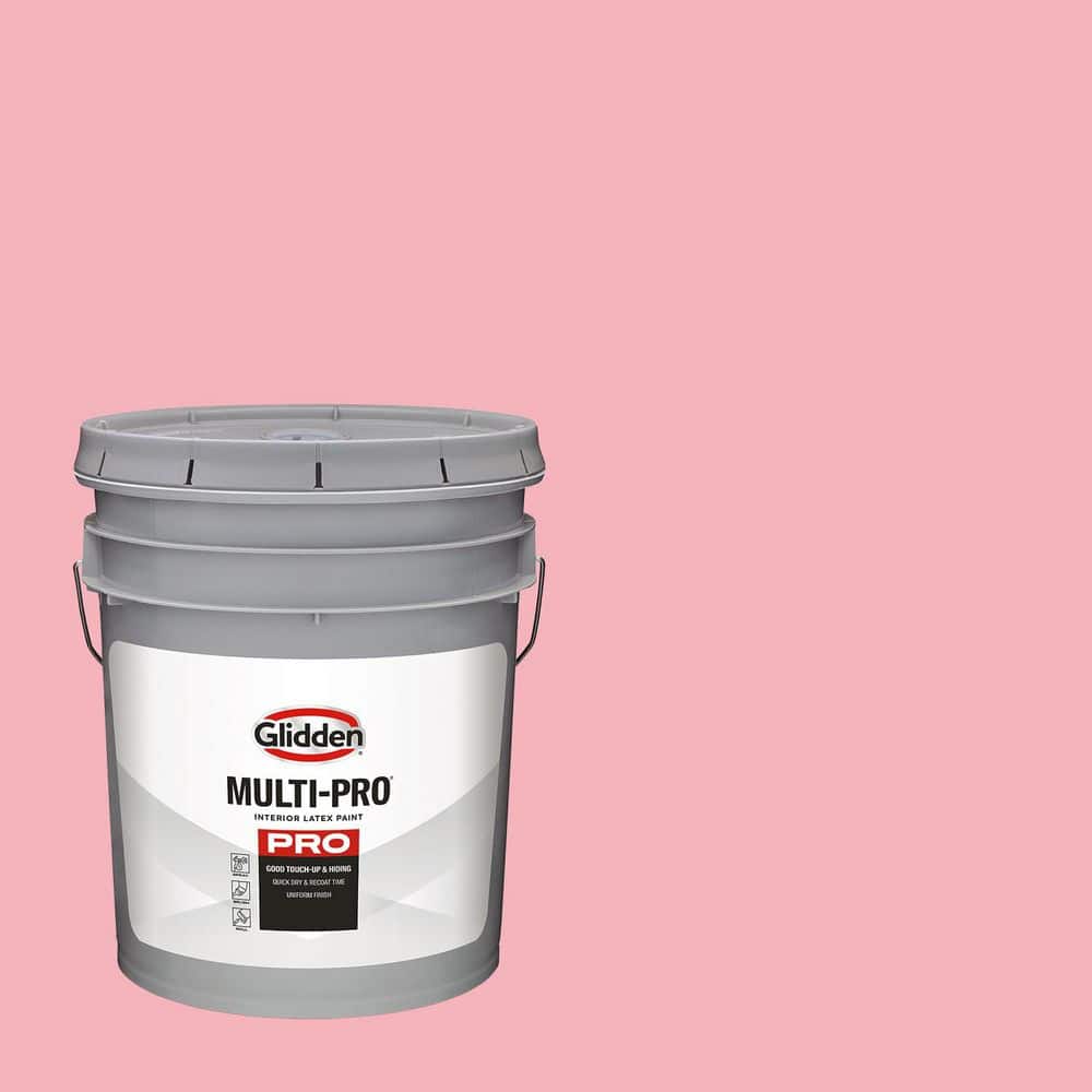 Glidden Multi-Pro 5 gal. PPG1184-3 Powder Rose Ultra Flat Interior Paint