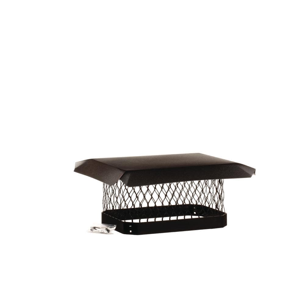 Master Flow 13 in. 13 in. Galvanized Steel Fixed Chimney Cap Black (2)