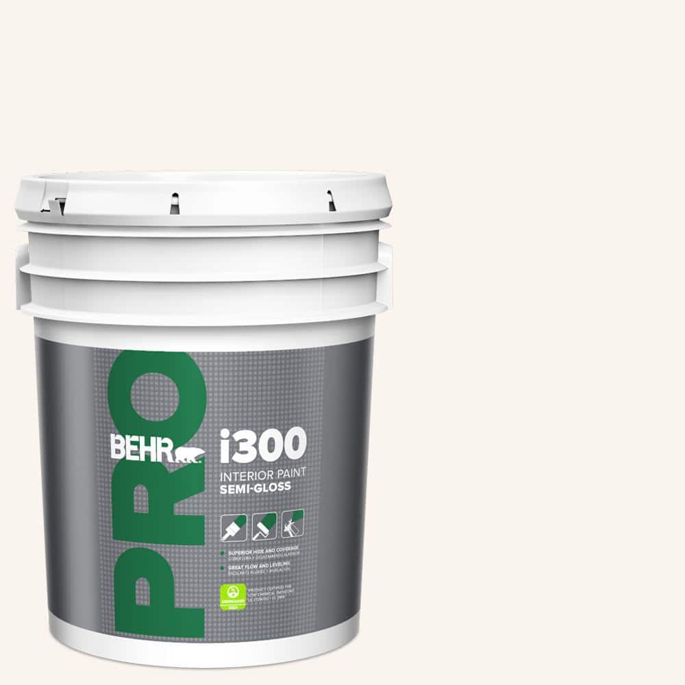 BEHR PRO 5 gal. #PR-W13 Crystal Cut Semi-Gloss Interior Paint (1)