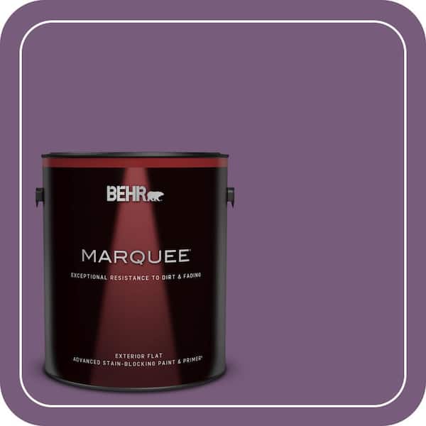 BEHR MARQUEE 1 gal. #670D-7 Gala Ball Flat Exterior Paint & Primer (2)